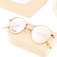 5544 - Round super light fashion high quality titanium frame for Unisex