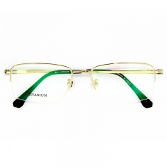 9810 - Jewelry black agate Titanium Eyeglasses Frames Optica Glasses