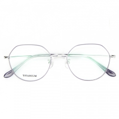 5081 - Fashion eyeshape traditional temple design titanium frame for lady