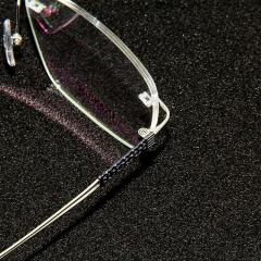 8015- Rimless Titanium Line Yough Business Optical frame for Men