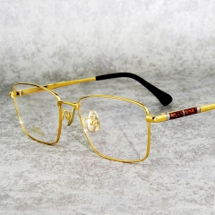 9604 - Lacqur eyewear luxury business full rim titanium frame for Men
