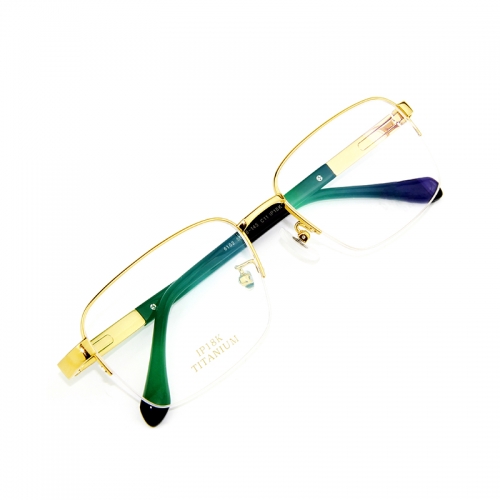 6102 - Traditional eyewear titanium frame high quality in half rim for men