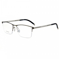 3113 Half Rim Titanium Frame in Young Business Style High Quality - Unisex