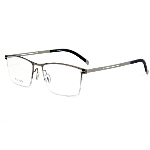 3113 Half Rim Titanium Frame in Young Business Style High Quality - Unisex