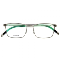 3108 Extra Simple Designed Square Eyeshape Titanium Frame European Young Style High quality - Unisex