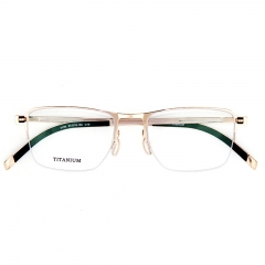 3109 Super Thin Titanium Sheet Elegant European Designed Young Business Eyewear Optical Frame Half Rim - Unisex