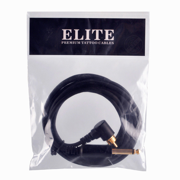 ELITE Right Angled Platinum Tattoo Cable Clipcord