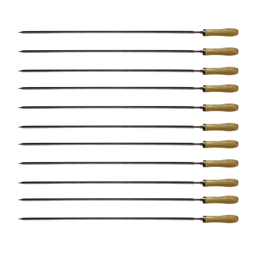 Good Quality Stainless Steel Wooden Handle Special Shish Kebab Grilling Skewers Product  HDWYSY