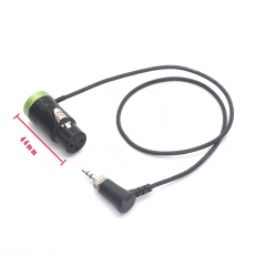 AR16  0.5m 3.5 with lock right-angle to short flat XLR 3-pin female audio cable compatible with Sony Sen nheiser