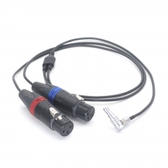 AR13 0.5m ARRI ALEXA Mini Audio Mini 5 Pin 1 to 2 XLR 3 Pin Female Two-Channel Audio Cable