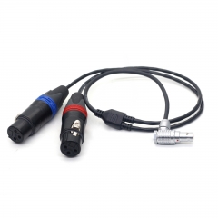 AR7 0.5m ARRI alexa mini LF Audio Cable 6-Pin to Binaural Dual XLR 3 pin female