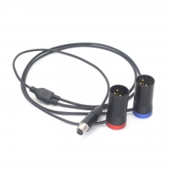 AR6 0.2m 0.5m 1m ZAXCOM QRX200 audio conversion cable short ta5f mini XLR 5-pin Female to Dual Short XLR 3-pin male