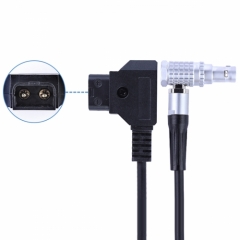 ZZ08  Coiled 0.5-1.5m D-Tap to Right Angle 0B 2 Pin Power Cable for Vaxis Wireless Transmitter, Tilta Power Base