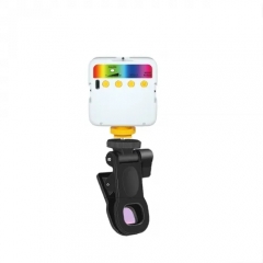 RGB60W 2500-7000K Mini RGB Video LED Light with 3 Cold Shoe 1800mAh Rechargeable Battery