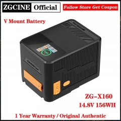 ZGCINE ZG-X160 14.8V 156Wh V Mount Battery Display output power V Lock V Shape Battery PD Fast Charging For Camera DSLR