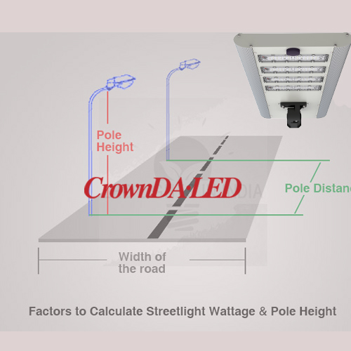 Installation distance for solar street lights