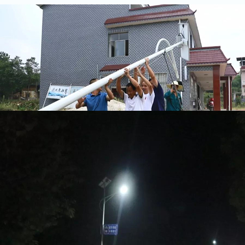 Dong'an, Yongzhou, Hunan: Repairing rural street lights to "light up" quiet villages