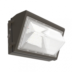 WPXW series ETL DLC listed led wall pack light with photocell sensor, 40W-150W, 110-120lm/W, 5 years warranty