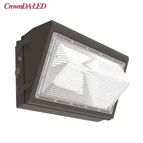 WPXW series ETL DLC listed led wall pack light with photocell sensor, 40W-150W, 110-120lm/W, 5 years warranty