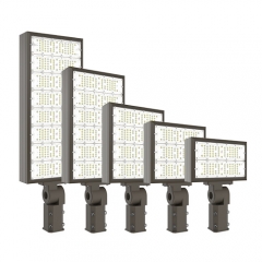 100W-150W shoebox LED Parking Lot Lights with microwave sensor, UL DLC listed, 5-10 Years Warranty, 100-480VAC, 140-200lm/W