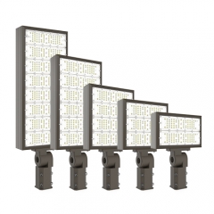 100W-400W LED shoebox light fixtures with photocell sensor, UL DLC listed, 5-10 Years Warranty, 100-480VAC, 140-200lm/W