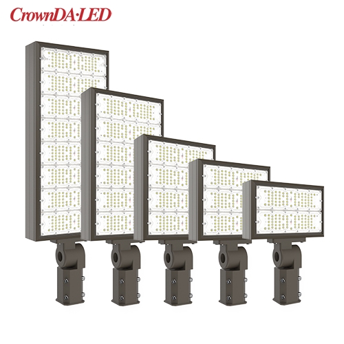 100W-400W LED shoebox lights with slip fitter mount, UL DLC listed, 5-10 Years Warranty, 100-480VAC, 140-200lm/W