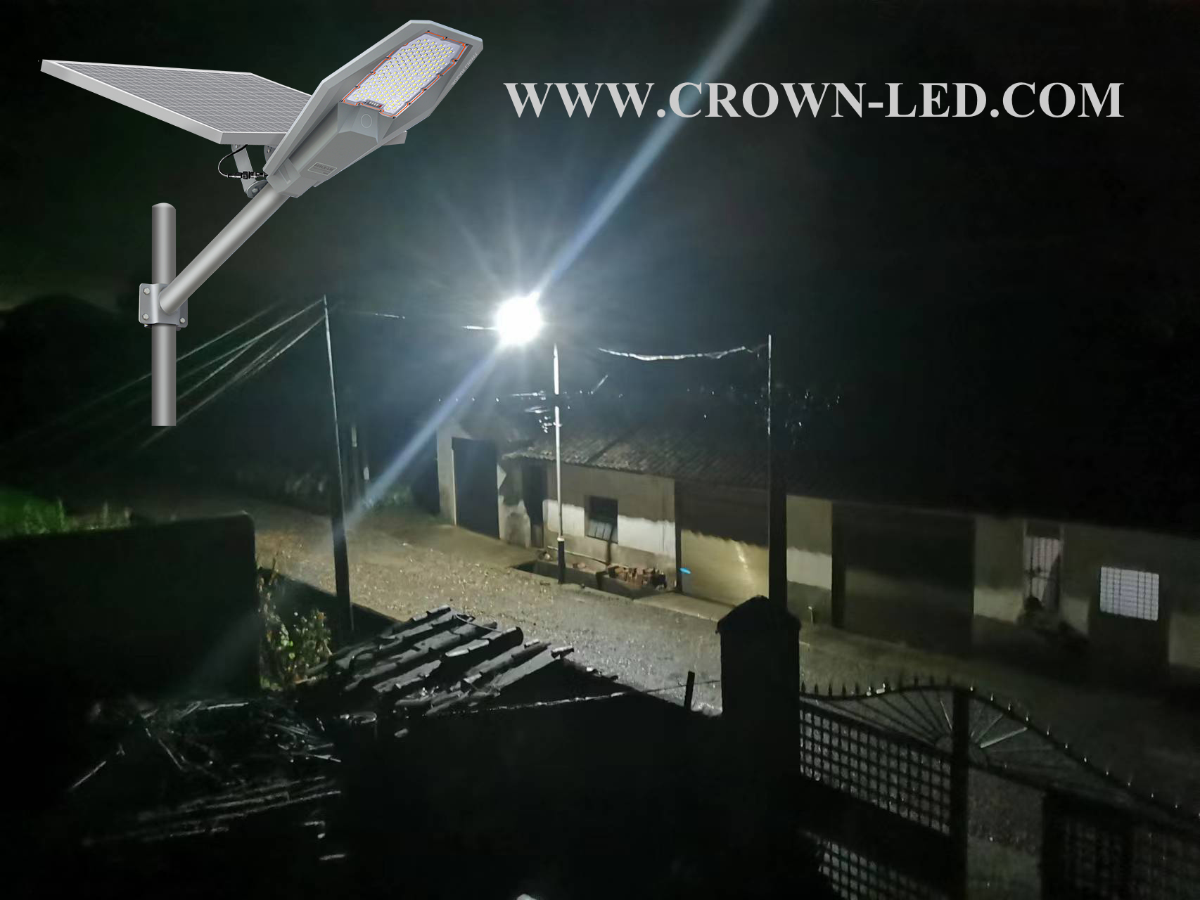 Solar LED street lights for rural areas