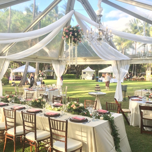 Wedding Tent Banquet in a Clear Wedding Tent