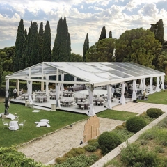 Grass Wedding Tent with Romantic Decorations