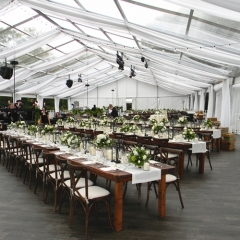 Grass Wedding Tent with Romantic Decorations