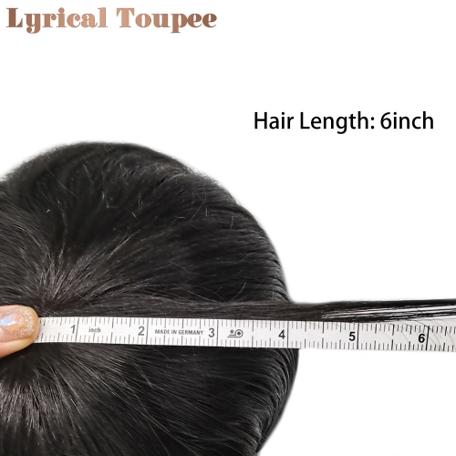 Lyrical Toupee French Lace Center Mens Toupee Clear Poly Coating Around Folded Lace Front Breathable Durable Hair Pieces For Men