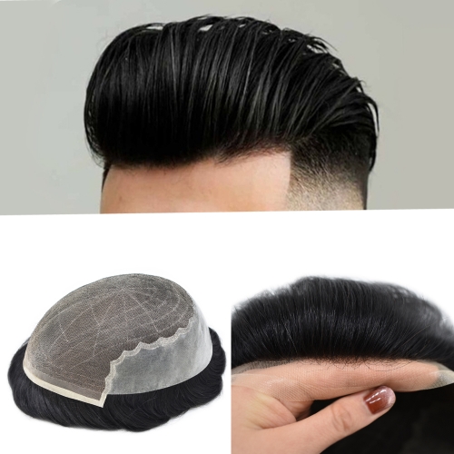 LYRICAL TOUPEE Toupee Hair System For Men Front Swiss Welded Lace Shop Mens Toupee Hairpieces Natural Hairline Human Hair Wholesale Non-Surgical Hair