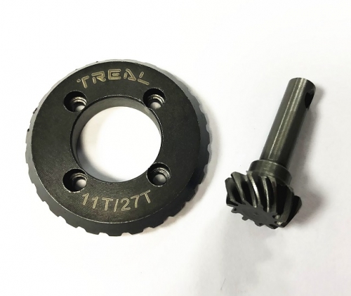 Treal HD Steel Gear Set Overdrive Differential Gear Helical for Redcat GEN8 & Ascent, Overdrive 18%