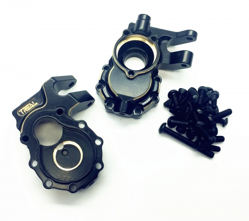 TREAL Brass Inner Front Portal Drive Housing for Heavy Weight Upgrades TRX4 TRX-4/TRX-6 Crawler RC Car Black