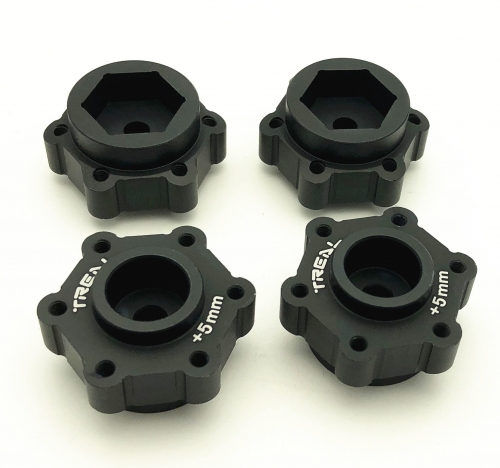 Treal Aluminum 7075 Wheel Hubs Spacers +5mm for Losi LMT-V2
