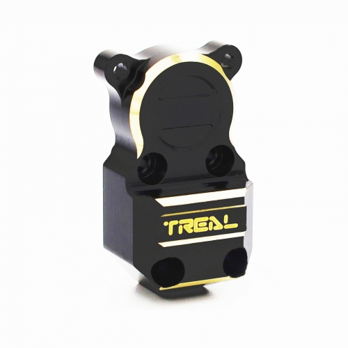 Treal Axial SCX24 90081 Brass Diff Cover(1) Fitting Both Front and Rear Axle - Black