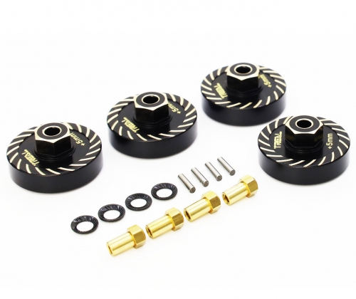 Treal Brass Extended Wheel Spacers (4p) +5mm Axle Counter Weight 11.5g Type B for Axial SCX24