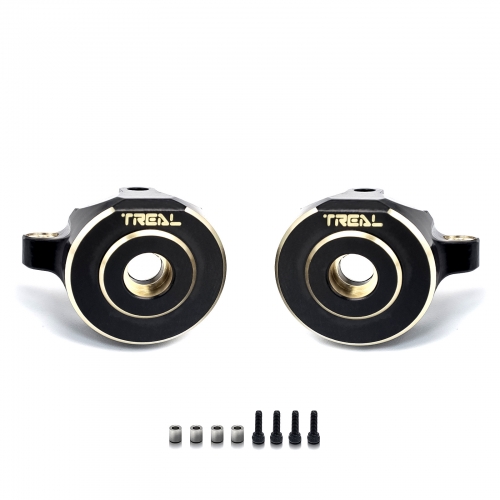 Treal Axial SCX24 Brass Front Steering Knuckles 18g for SCX24 Deadbolt C10 Betty Gladiator Bronco