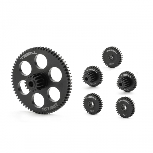 TREAL FCX24 Transmission Gears Set, Hardened Steel Trans Gears for FMS 1/24 FCX24 Power Wagon