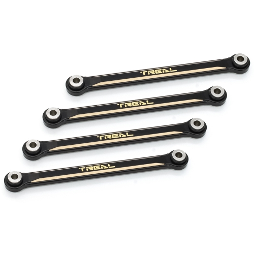 TREAL Brass FCX24 Lower Links Set (4pcs)  Lower Chassis 4-Links for FMS FCX24 1:24