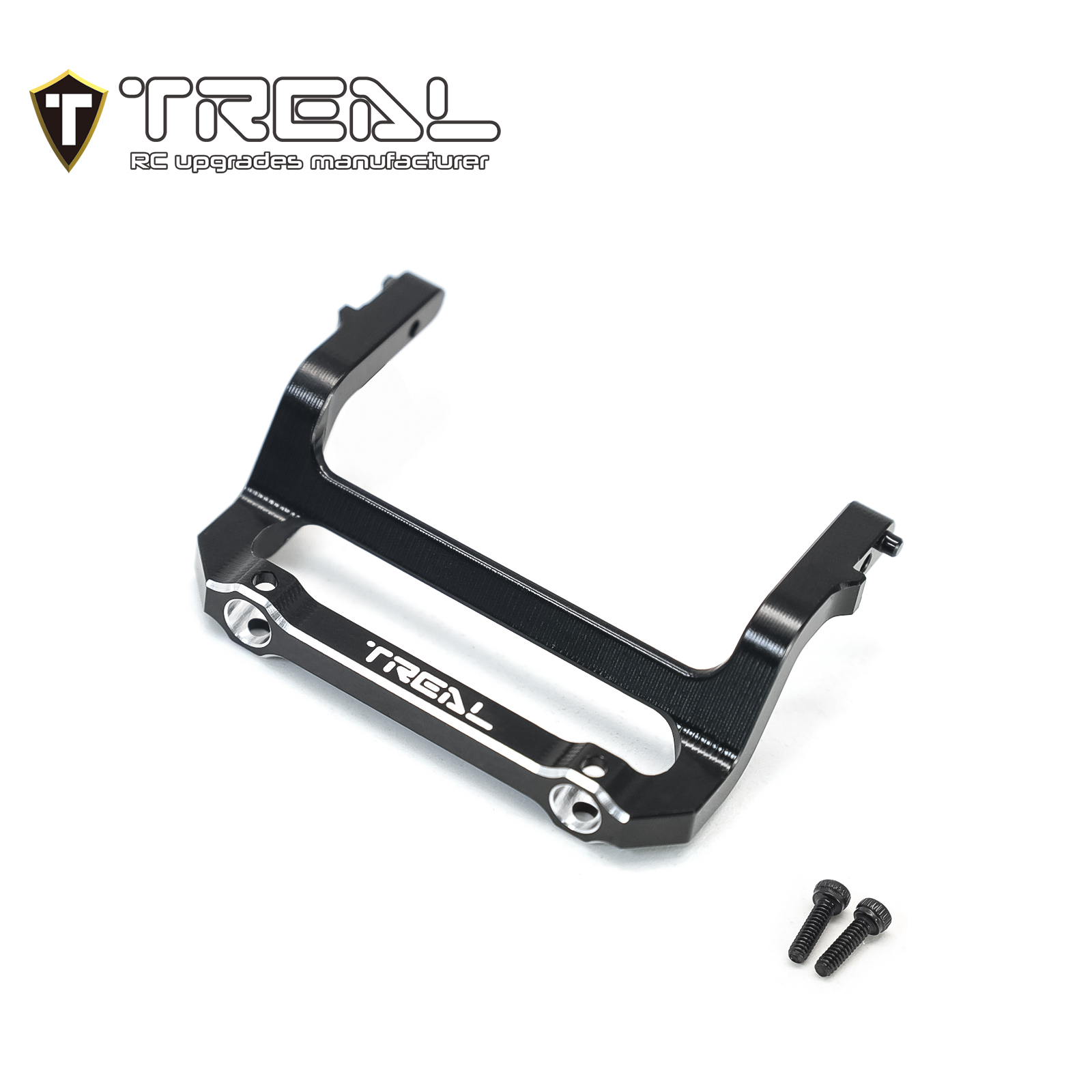 Treal Multi-Function Mount Set For Axial SCX6 – Aluminum 7075 CNC Bumper/Servo/Body Mounts (Black)
