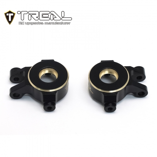 TREAL Brass Front Steering Knuckles Set 9.7g/pc (2P) L&R Heavy Weight Upgrades for 1/18 TRX4M TRX4MT