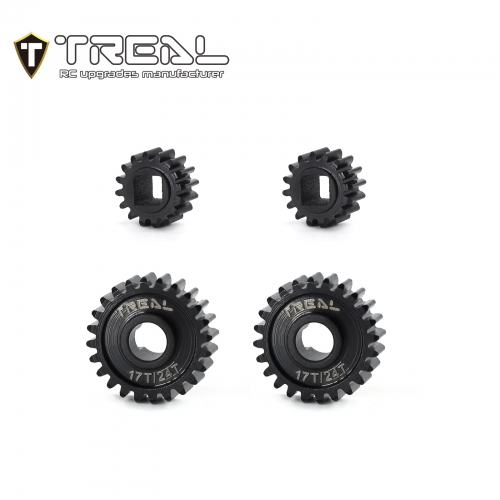 TREAL UTB18 Capra Overdrive Portal Gears 17T/24T Harden Steel Gears Compatible with Axial 1/18 UTB18