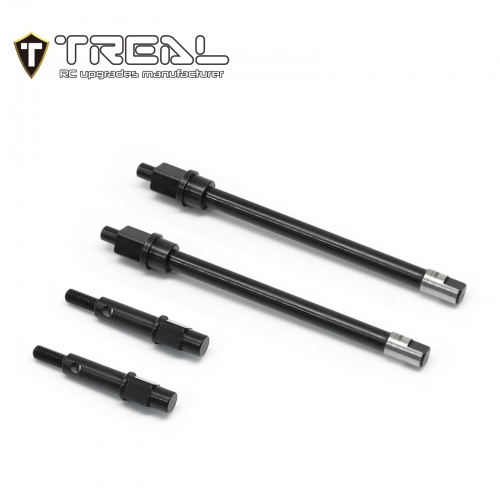 TREAL Steel Rear CVD Shafts (2pcs) for SCX24 Rear Portal Axles