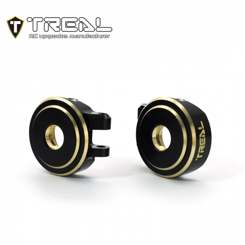 TREAL Brass Front Steering Knuckles Set 18.6g/pc (2P) L&R Heavy Weight Upgrades for 1/18 TRX4M Defender Bronco