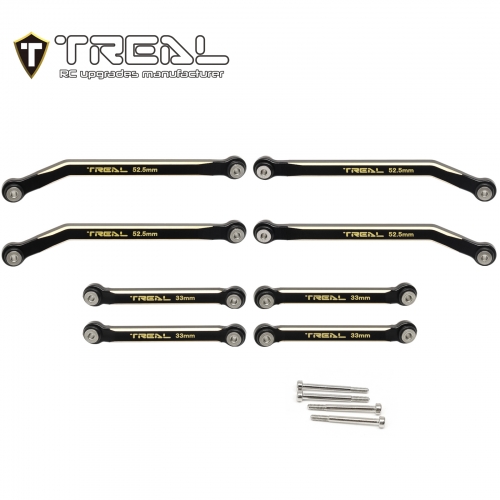 TREAL Brass High Clearance Links (8P) Upgrades Compatible with Axial 1/24 AX24 XC-1