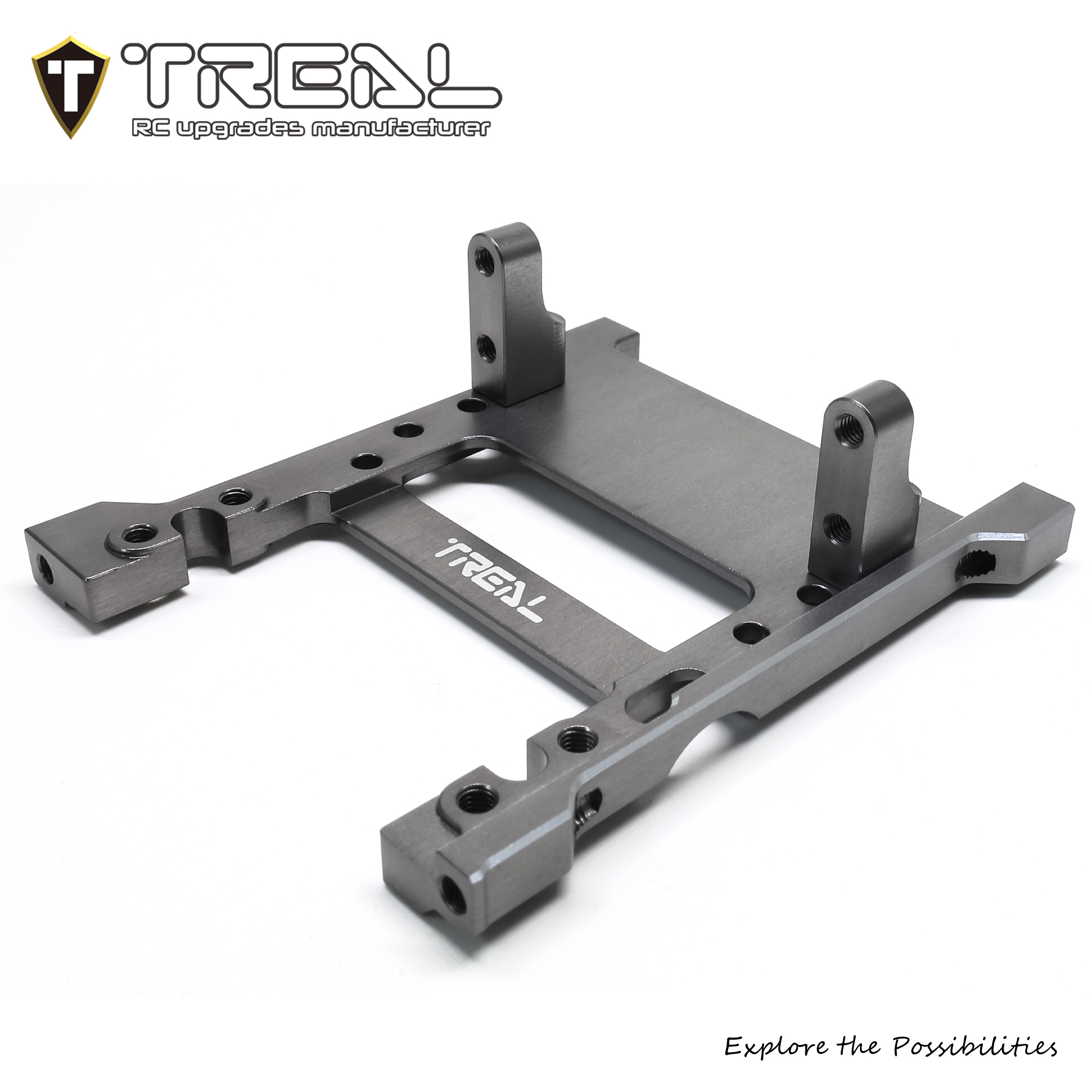 Treal Scx Pro Front Chassis Brace Servo Winch Mount Aluminum