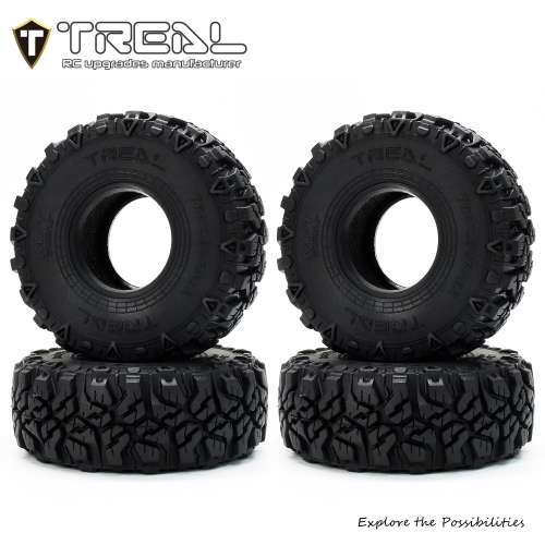 TREAL 1.0 Tires Soft Sticky RC Crawler Tires TrailBurner 62mm (4P)  for 1/24 1/18 SCX24 AX24 FCX24 TRX4M