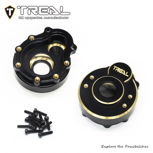 Treal TRX-4 Brass Outer Portal Covers Drive Housing  42g(2pcs)