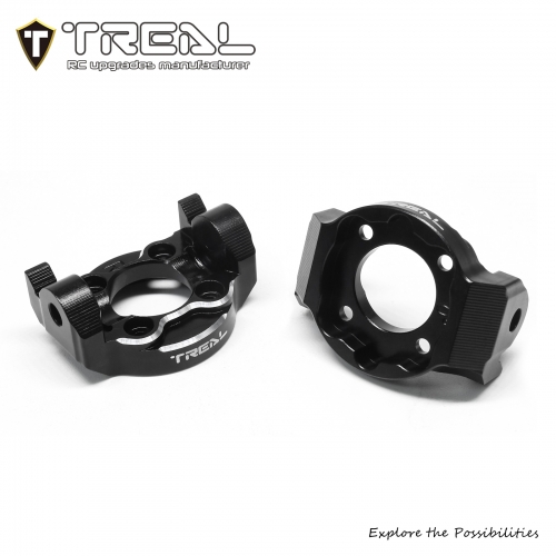 Treal Aluminum 7075 Front C hubs Spindle Carrier Set 0 Degree for Losi LMT